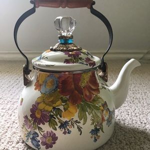 MacKenzie-Childs teakettle White